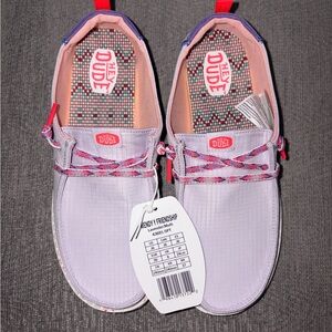 Hey Dude Women's Shoes - Lavender with Multicolor Laces